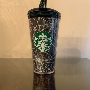New Starbucks Halloween glow in the dark tumbler with stickers 16oz